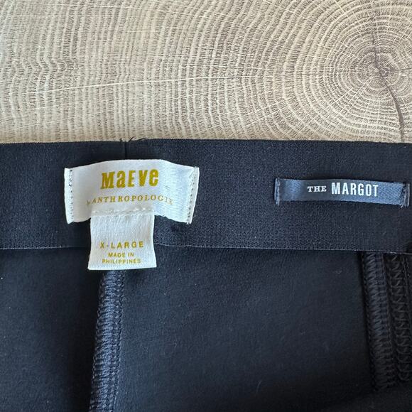 Maeve by Anthropologie The Margot Kick Flare Cropped Pants Black XL - Picture 3 of 9